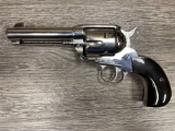 CUSTOM RUGER VAQUERO NICKEL FINISH SA REVOLVER .45 LC CAL. W/BIRDS HEAD GRIPS