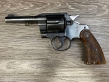 MARTIALLY MARKED COLT OFFICIAL POLICE .38 SPECIAL DA REVOLVER w/FACTORY LETTER