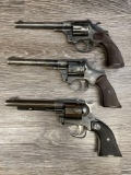 LOT OF THREE DOUBLE ACTION .22 CAL. REVOLVERS