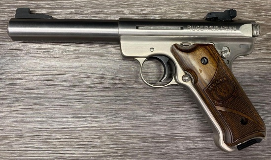 RUGER MK III TARGET SEMI-AUTO PISTOL .22 LR CALIBER/STAINLESS STEEL/1949-2009 60 YEAR COMMEMORATIVE