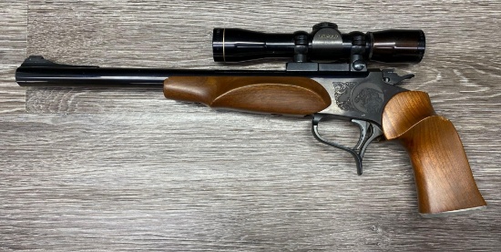 THOMPSON CENTER CONTENDER SINGLE SHOT .223 REM PISTOL w/LEUPOLD SCOPE