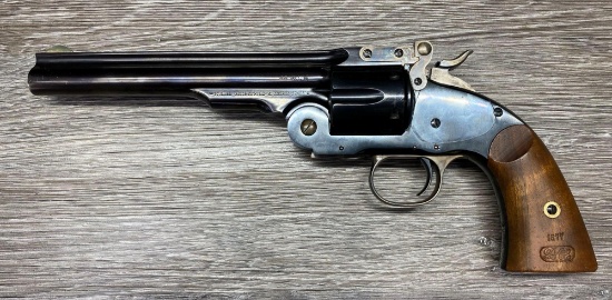 ITALIAN UBERTI COPY OF A S&W SCHOFIELD TOP BREAK REVOLVER .44 WCF CALIBER