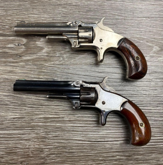 SMITH & WESSON PAIR OF MOD. 1 THIRD ISSUE .22 RF CAL. REVOLVERS w/ CASE