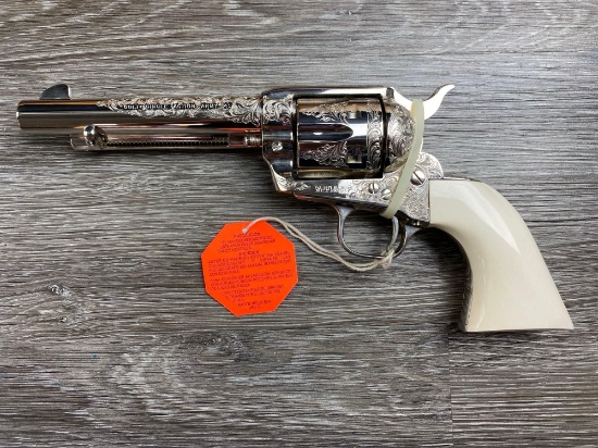 CUSTOM ENGRAVED SAA REVOLVER .45 CAL. 5.5" BBL w/ CASE (CIRCA 2002)