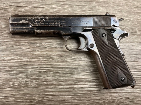 DOCUMENTED CANADIAN SHIPPED COLT GOVT MODEL 1911 .45 CAL. 5" BBL HAND INSCRIBED PISTOL (CIRCA 1914)