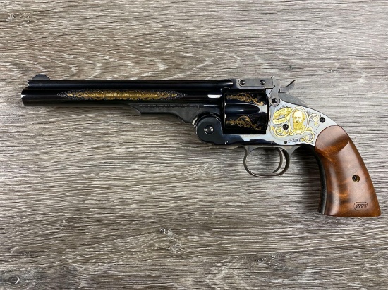 ENGRAVED/GOLD INLAID SCHOFIELD SA REVOLVER .45 S&W CAL. 150TH COMMEMORATIVE