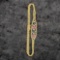 14K YELLOW GOLD ROPE BRACELET w/ RUBIES, SAPPHIRES, & DIAMONDS