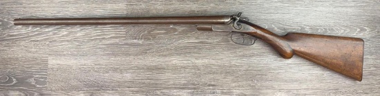 ANTIQUE UNMARKED 10 GAUGE SxS SHOTGUN