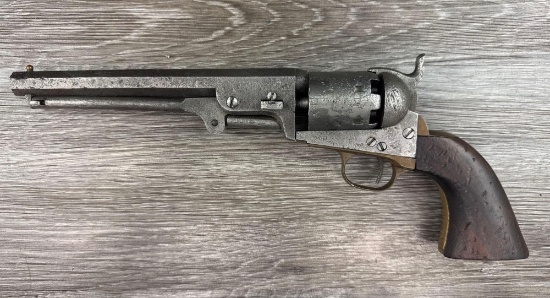 LOT OF 2 HANDGUNS COLT '51 NAVY SIX-SHOT REVOLVER & SPANISH REPRODUCTION PERCUSSION SINGLE SHOT