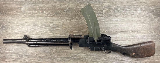 NON-FUNCTIONING PORTUGESE CONTRACT MADSEN AIR COOLED LIGHT MACHINEGUN 8 X 57 MAUSER CAL.