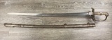 CIVIL WAR OFFICERS EAGLE BASKET GUARD SWORD/SCABBARD