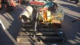 Pallet Of Misc, Shop Heater, Pipe Stand,