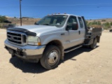 2004 Ford F550 Extended Cab 4x4 Flatbed Truck