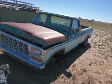 Inoperable 1970's Ford F150 Pickup For Parts Only