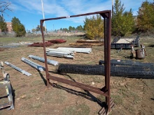 Qty 4 welded stands for shop welding curtains