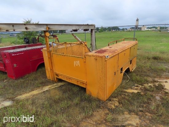 Utility/Service Bed, Crane Controller in Side box, Yellow in color