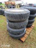 (4) ST 225/75R15 Radial Tires w/6 hole rims