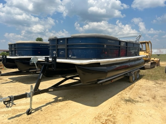 2017 Crest Party Barge, 60 HP Mercury outboard Motor