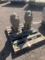 (2) CONCRETE LION STATUES