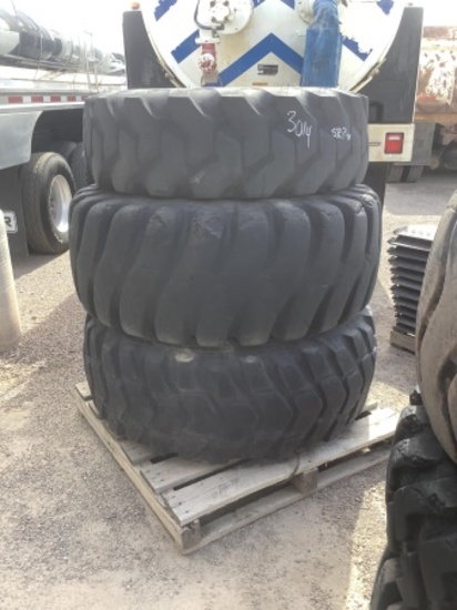 PALLET OF LOADER TIRES AND WHEELS