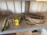 TORCH HOSE W/ VICTOR TORCH AND GUAGES