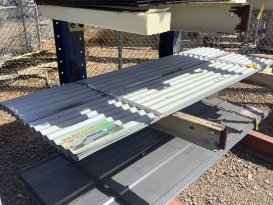 (70) 35IN X 8FT WHITE METAL ROOF PANELS