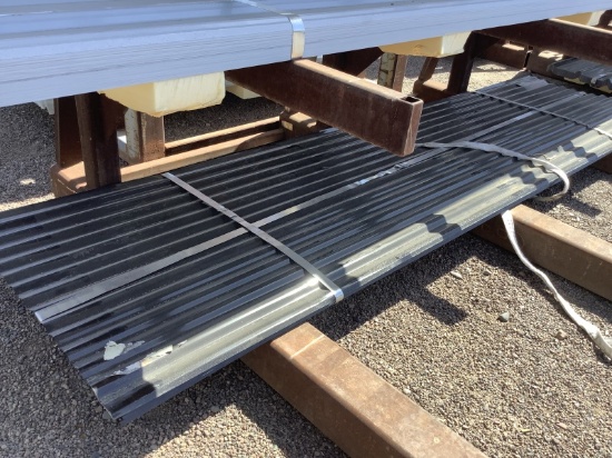(70) 35IN X 12FT BLACK METAL ROOF PANELS