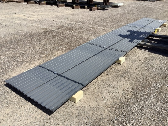 (20) 3FT X 20FT GREY METAL ROOF PANELS