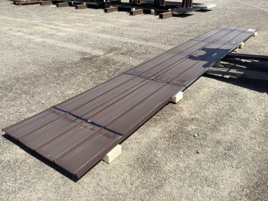 (20) 3FT X 20FT BROWN METAL ROOF PANELS