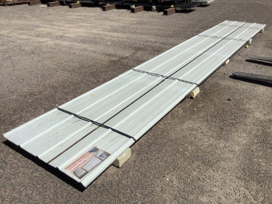 (20) 3FT X 20FT WHITE METAL ROOF PANELS