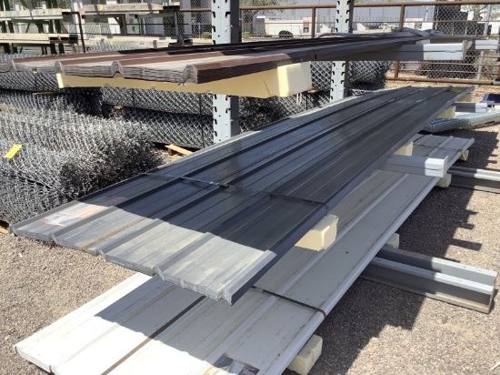 (30) 3FT X 16FT GREY METAL ROOF PANELS