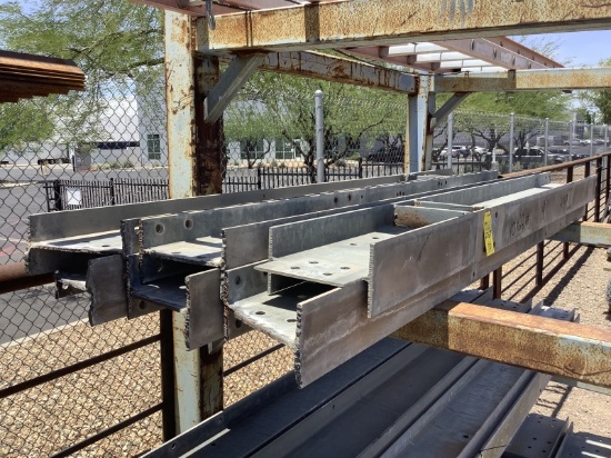 ASST BUNDLE OF GALVANIZED I BEAMS