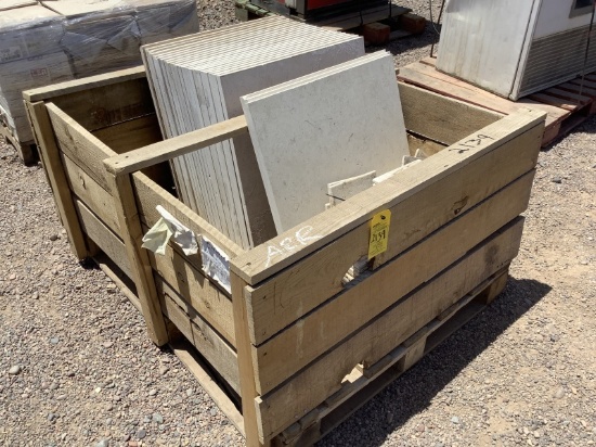 CRATE OF TRAVERTINE PAVERS
