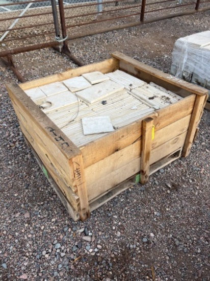 CRATE OF TRAVERTINE PAVERS