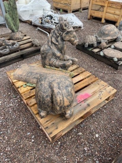 CONCRETE HORSE BENCH
