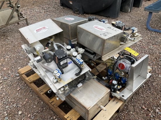 PALLET OF AIR LOGIC CAR WASH SOAP DISPENSERS