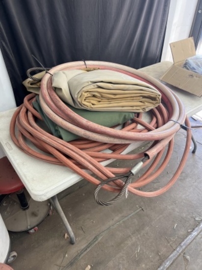 ASST TARPS, WATER HOSE, LIFTING CABLE