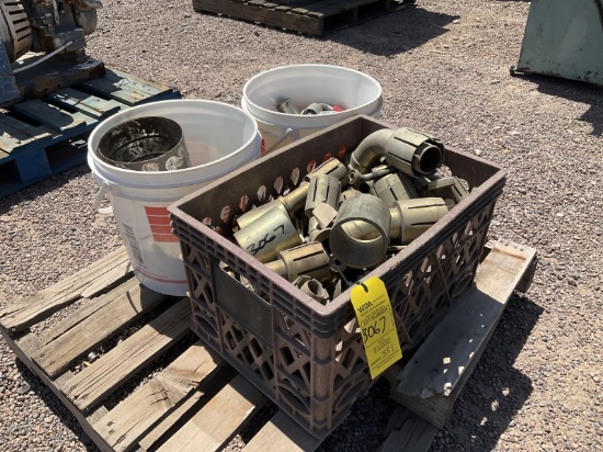 PALLET OF MISC HYDRAULIC CRIMP ON FITTINGS
