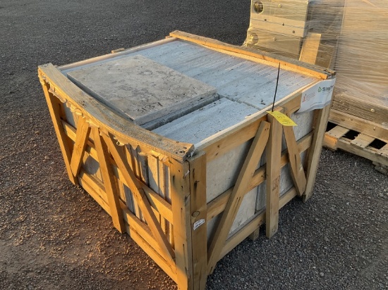 CRATE OF TRAVERTINE PAVERS