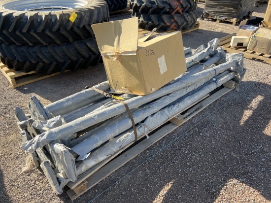 PALLET OF METAL FLANGED LIGHT POLES