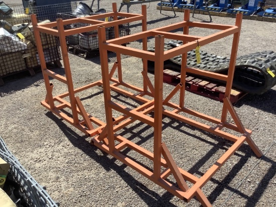 (2) METAL RACKS