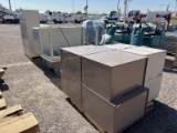 (3) PALLETS OF MISC METAL CABINETS AND DESKS