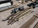 PALLET OF ASST T POSTS AND BARBED WIRE