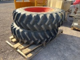 (2) TRACTOR WHEELS AND TIRES