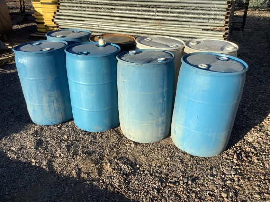 (8) ASST PLASTIC BARRELS