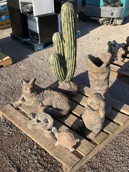 Pallet Of Asst Concrete Statues
