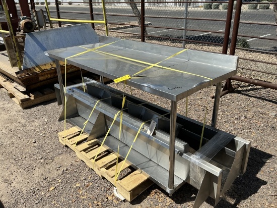 Pallet Of Asst Stainless Steel Shelves & Table