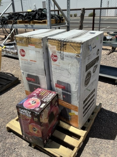 (2) Rheem Water Softeners & Handy Heater