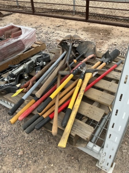 Pallet Of Misc Yard Tools & Hitches