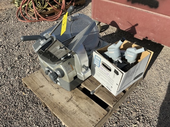 HOBART MEAT SLICER & MICROSCOPES